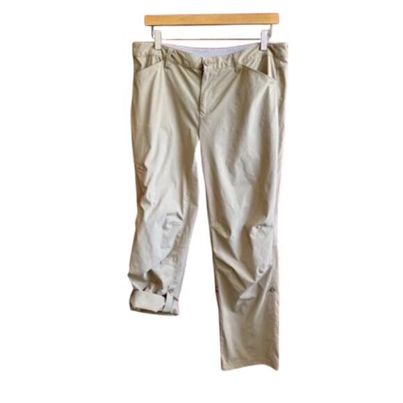 Orvis travel Adjustable Capri pants beige Nylon Hiking Trail Cargo Women’s 14 - Picture 4 of 8